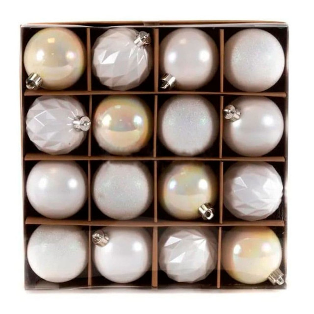 Набор шаров елочных Изабель 30198633 код 255436 6 см 16 шт