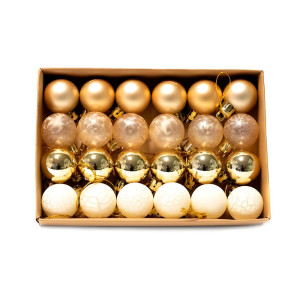 Набор шаров елочных Морозная ночь 30198377 код 255511 3 см 24 шт