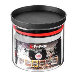 Банка для сыпучих продуктов Perfecto Linea Chef 34-109500 стеклянная 500 мл