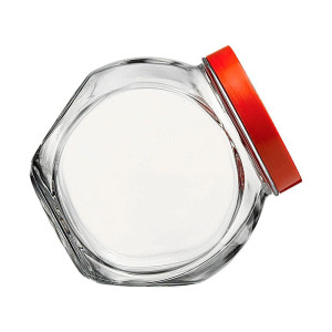 Банка Pasabahce Bella 80002 1071389 с красной крышкой 2 л