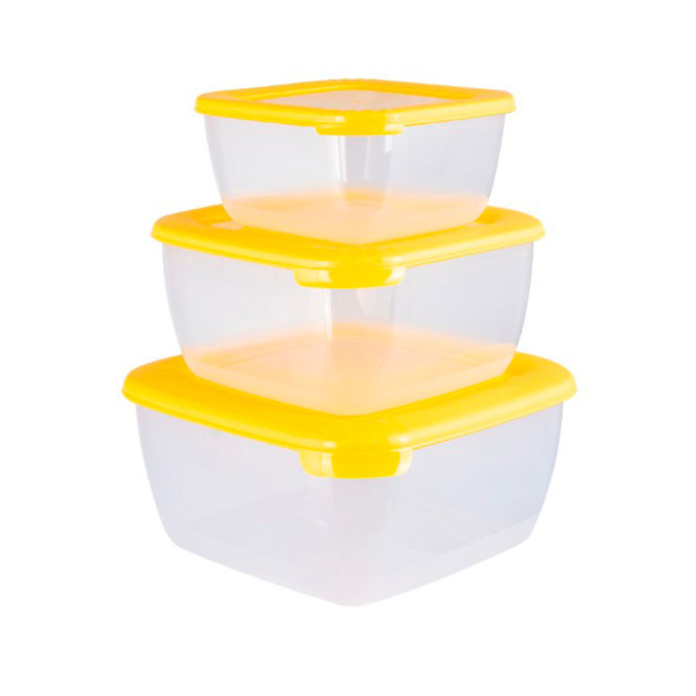 Комплект контейнеров Полимербыт Лайт 4354500 квадратных 0.46 л+0.95 л+1.5 л