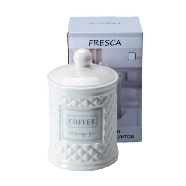Банка для сыпучих продуктов Fresca Шамбли Coffee HC1910104-6.5C код 277902 керамическая 650 мл