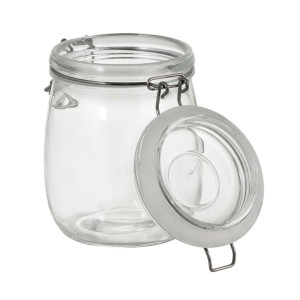 Банка для сыпучих продуктов Доляна Сердце 2712865 с бугельным замком 850 мл