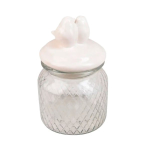 Банка для сыпучих продуктов Доляна Голубки 4693937 11*17 см 500 мл