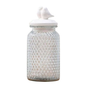 Банка для сыпучих продуктов Доляна Голубки 4693939 11*24 см 1 л