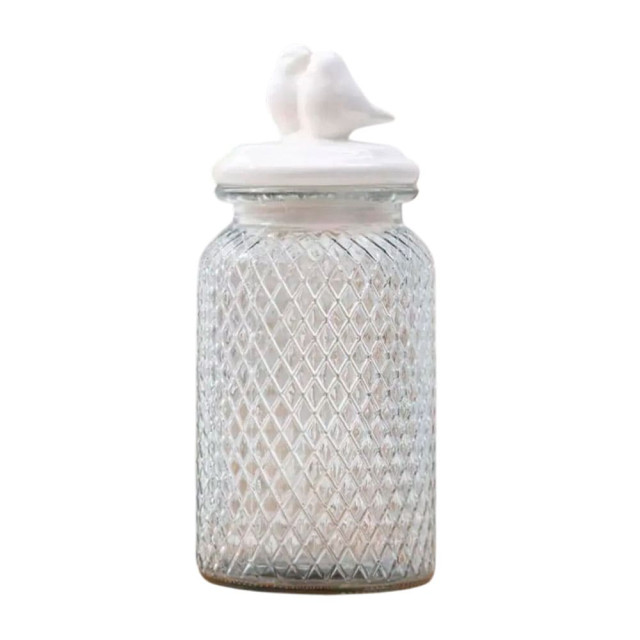 Банка для сыпучих продуктов Доляна Голубки 4693939 11*24 см 1 л