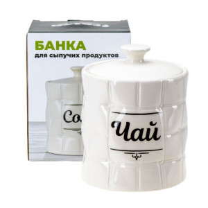 Банка для сыпучих продуктов Fresca Чай QC24B37Ч керамическая 850 мл