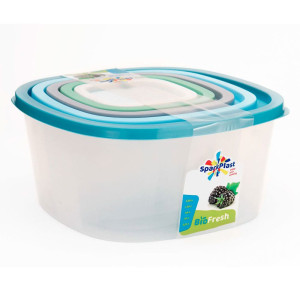 Набор контейнеров SparkPlast BioFresh IS10506 квадратных микс 5 шт