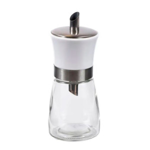 Сахарница с дозатором 52052-5 код 243013 стекло/металл 6.5*14 см 180 мл