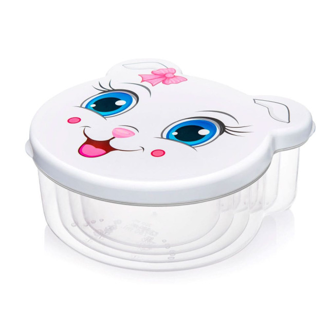 Набор контейнеров Elfplast Pets 479 4 шт прозрачный/белый