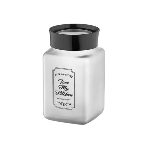 Банка для сыпучих продуктов Qluxplastic Mood C-00410 стеклянная с пластмассовой крышкой 1 л