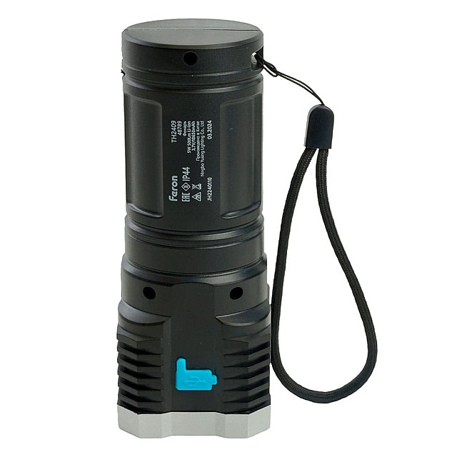 Фонарь ручной Feron TH2409 48789 светодиодный аккумуляторный USB ZOOM