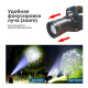 Фонарик налобный NSY YM-T85-P90 аккумуляторный 2*18650 micro Zoom