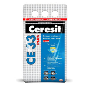 Фуга Ceresit CE 33 для узких швов №12 темно-серый 2 кг