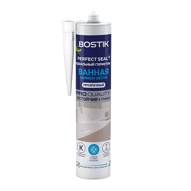 Герметик Bostik Perfect Seal Экстра Ванная идеальный прозрачный 280 мл