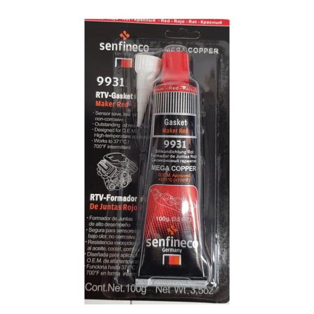 Герметик силиконовый Senfineco RTV Silicone Gasket Maker Red 9931 красный 100 гр