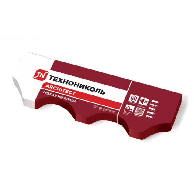 Гибкая черепица ТехноНиколь Финская Соната красный