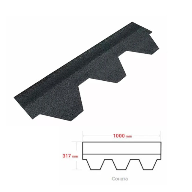 Гибкая черепица ТехноНиколь Оптима Соната серый