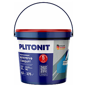 Мастика гидроизоляционная Plitonit WaterProof Standard Н009294 эластичная 4.5 кг