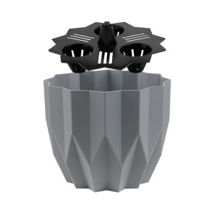 Кашпо ВМС Геометрия КШ-4113 серый жемчуг 0.8 л