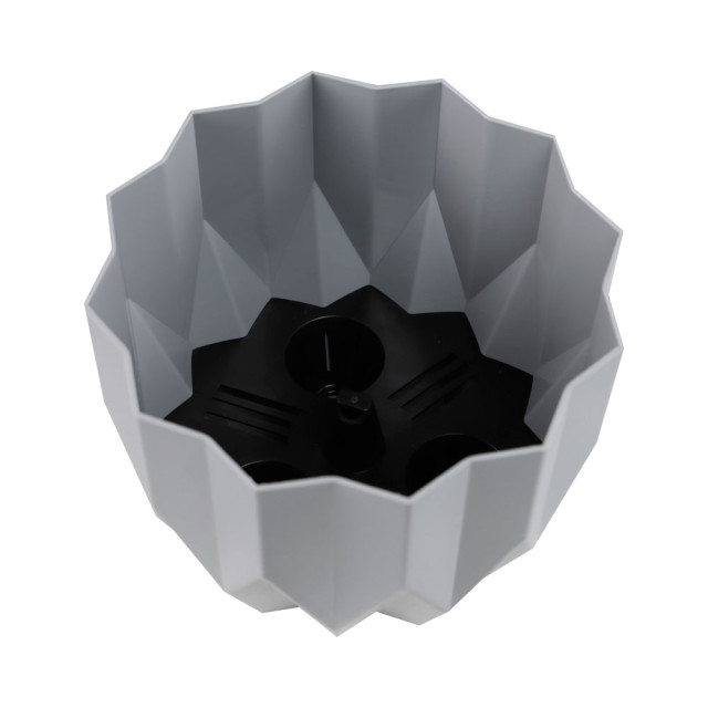 Кашпо ВМС Геометрия КШ-4113 серый жемчуг 0.8 л