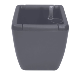 Горшок с автополивом InGreen Munchen Вулканический серый квадратный с внутренней вставкой 5 л