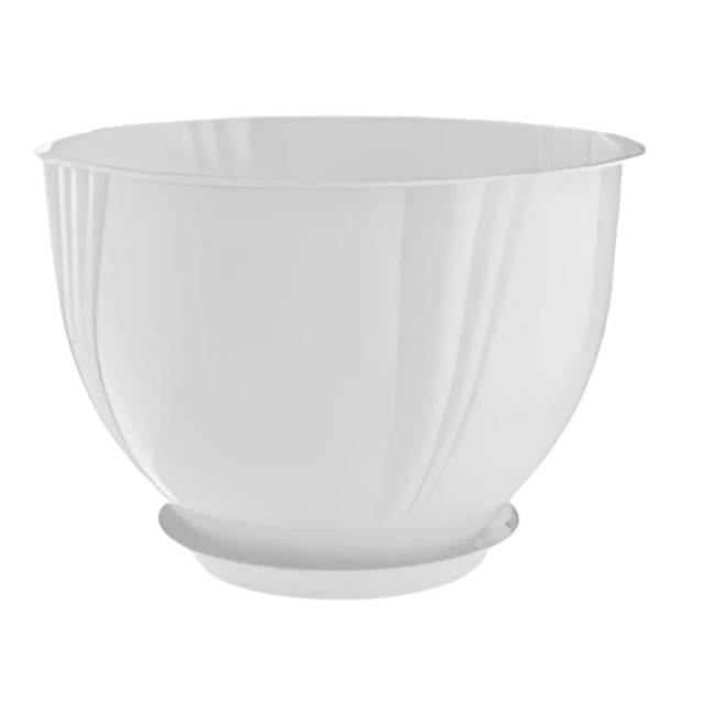 Кашпо Berossi Diana АС 26601000 с поддоном снежно-белый 1 л