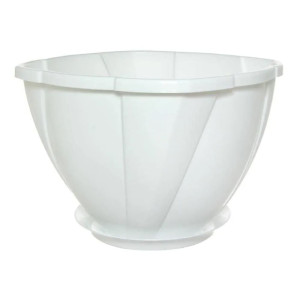 Кашпо Berossi Gloria АС 28101000 с поддоном снежно-белый 1.5 л