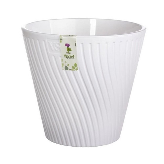 Горшок VipSet AML-2,7-01 Луи с дренажной системой белый 2.7 л