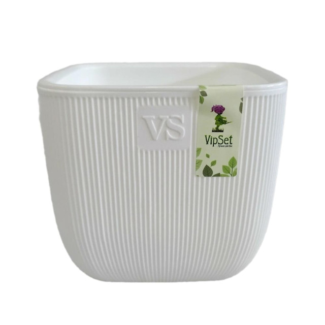 Горшок VipSet  AMF-4.7-01 Фабио с дренажной системой белый 4.7 л