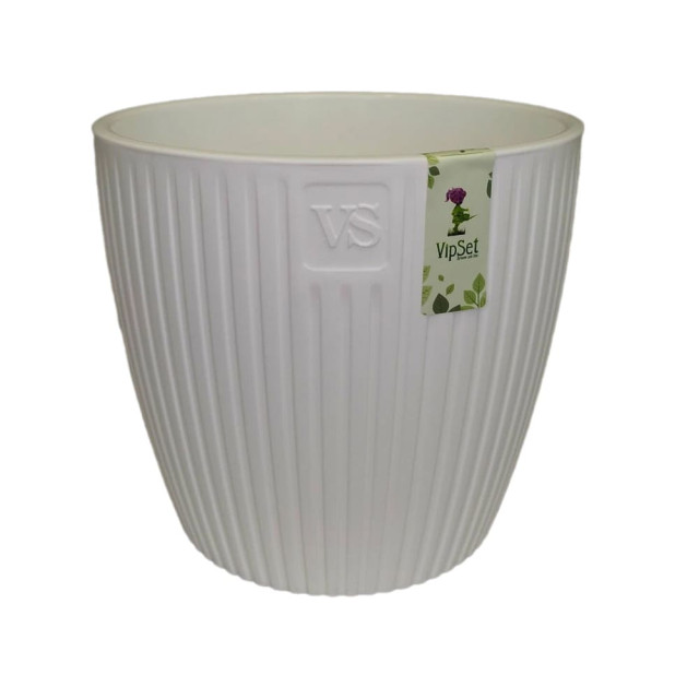 Горшок VipSet  AME-3-01 Эви с дренажной системой белый 3 л