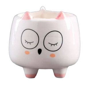 Кашпо для цветов керамическое Совенок 8х8х8см