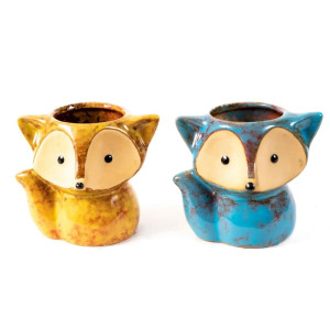 Кашпо керамическое Лисенок 8х9х9см