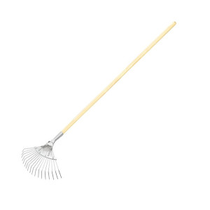 Грабли веерные Сибртех 61781 стальные 18 круглых зубьев 360*1500 мм