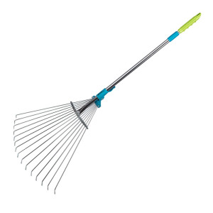 Грабли веерные Palisad Luxe 61787 стальные 15 зубьев раздвижные черенок 190 - 600*790 - 1620 мм