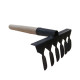 Грабли Рубин-7 ГВ5 металлические витые 5 зубьев с деревянным черенком 370 мм