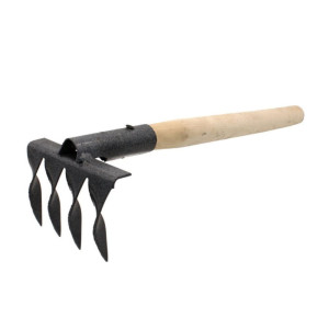 Грабли Рубин-7 ГВ5 металлические витые 5 зубьев с деревянным черенком 370 мм