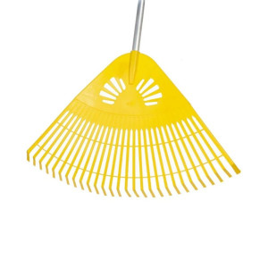 Грабли веерные ИнструмАгро Гардения пластмассовые с алюминиевым черенком 28 зубцов 700 мм