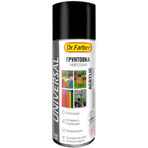 Грунтовка-аэрозоль MAV Dr.Farber 12188-270 акриловая универсальная черная 520 мл