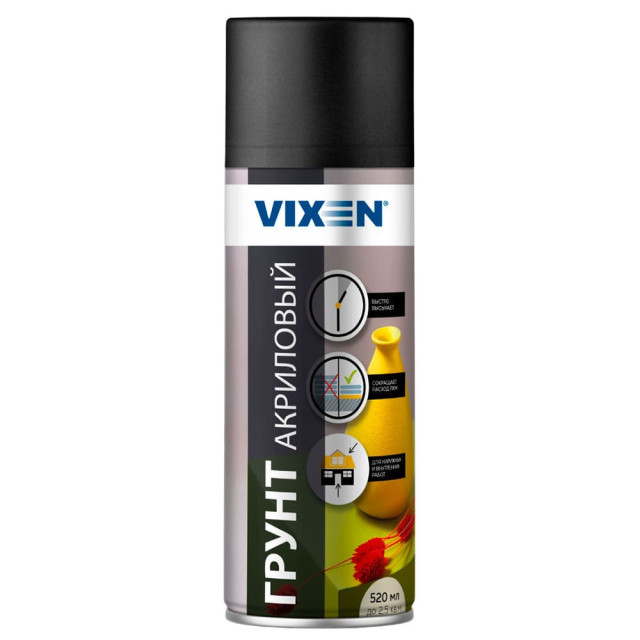 Грунт Vixen VX22001 акриловый черный 520 мл