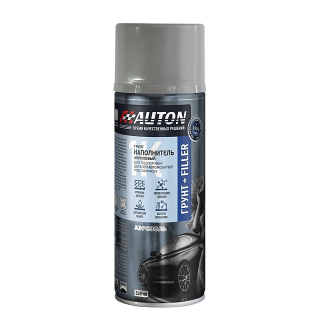 Грунт наполнитель AUTON Filler ATN-A46088 акриловый серый 520 мл