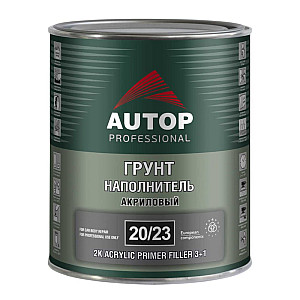 Грунт-наполнитель Autop 20/23 2K 3+1 акриловый черный 1 л
