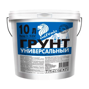 Грунт Malevanka Универсальный для наружных и внутренних работ 10 л