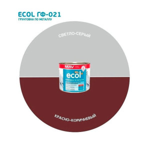 Грунтовка MAV Ecol ГФ-021 по металлу светло-серая 1 л