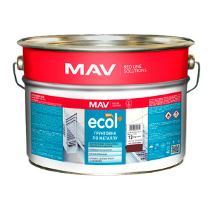 Грунтовка MAV Ecol ГФ-021 по металлу красно-коричневая 10 л