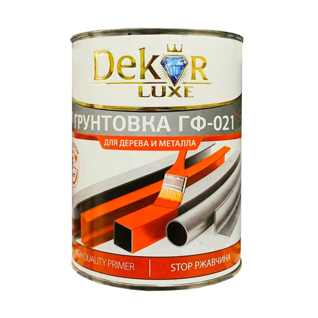 Грунтовка Dekor ГФ-021 красно-коричневая 0.8 кг
