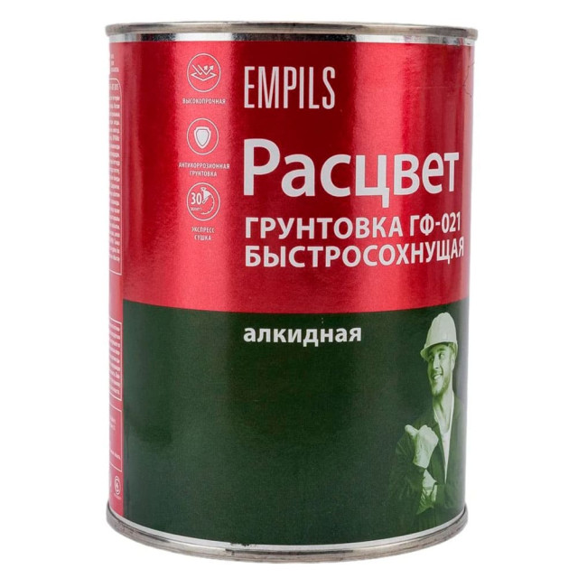 Грунтовка быстросохнущая Расцвет ГФ-021 красно-коричневая 1 кг