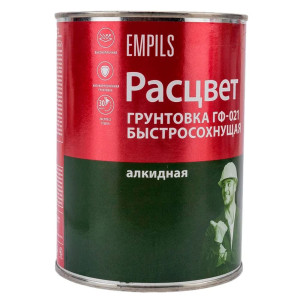 Грунтовка быстросохнущая Расцвет ГФ-021 серая 1 кг