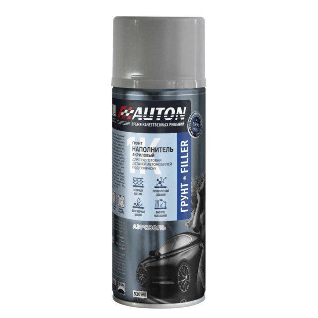 Грунт наполнитель AUTON Filler ATN-A70619 акриловый черный 520 мл