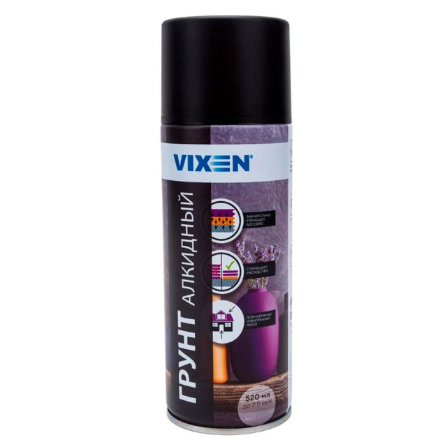 Грунт Vixen VX21001 алкидный черный 520 мл